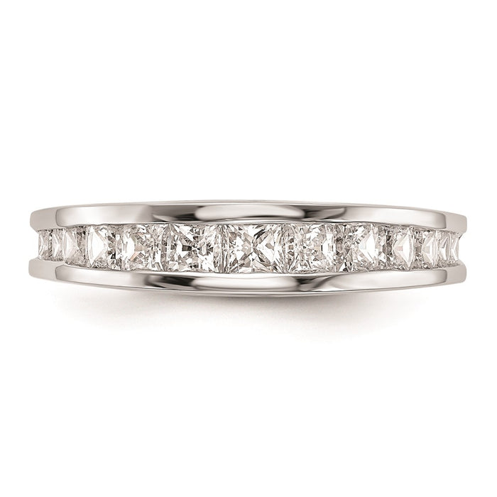 Buy 14K White Gold Princess Cut Channel-Set Wedding Band - Stylish Value-4