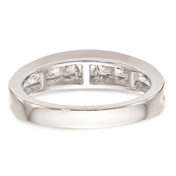 Buy 14K White Gold Princess Cut Channel-Set Wedding Band - Stylish Value-5