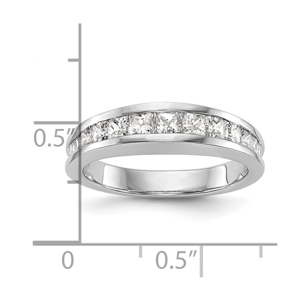 Buy 14K White Gold Princess Cut Channel-Set Wedding Band - Stylish Value