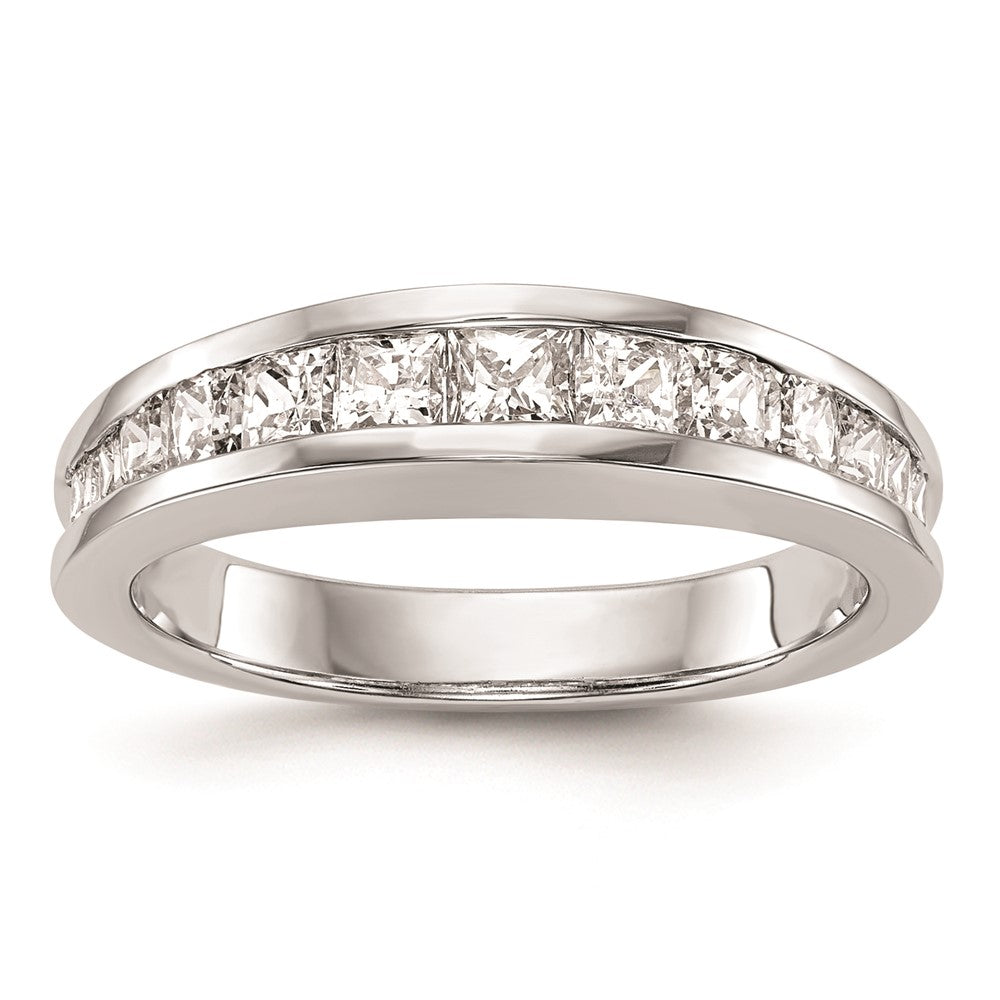 Buy 14K White Gold Princess Cut Channel-Set Wedding Band - Stylish Value