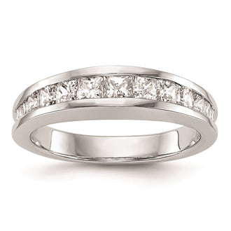 Buy 14K White Gold Princess Cut Channel-Set Wedding Band - Stylish Value