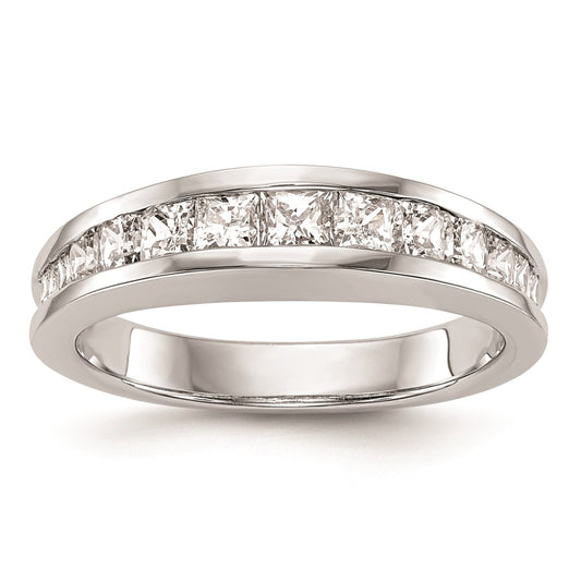 Buy 14K White Gold Princess Cut Channel-Set Wedding Band - Stylish Value