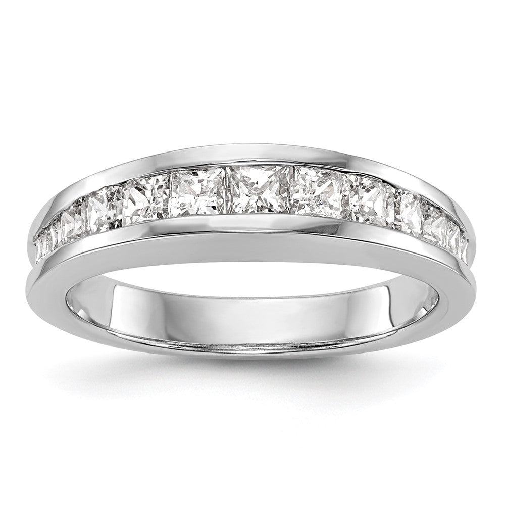 Exclusive 14K White Gold 1.16 Carat Channel-Set Diamond Wedding Band, Luxury