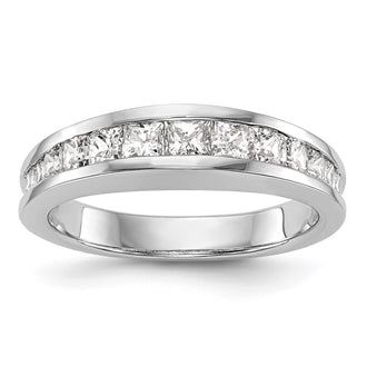 Exclusive 14K White Gold 1.16 Carat Channel-Set Diamond Wedding Band, Luxury