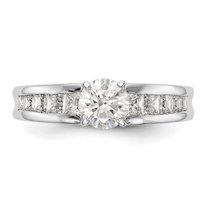 Exclusive 14K White Gold 1 Carat Channel-Set Diamond Semi-Mount Ring-4