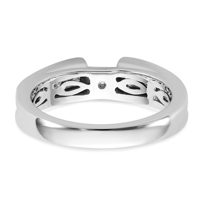 Exclusive 14K White Gold 1 Carat Channel-Set Diamond Semi-Mount Ring-5