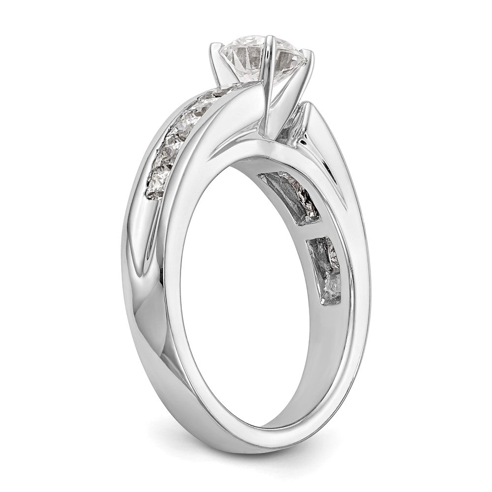 Exclusive 14K White Gold 1 Carat Channel-Set Diamond Semi-Mount Ring