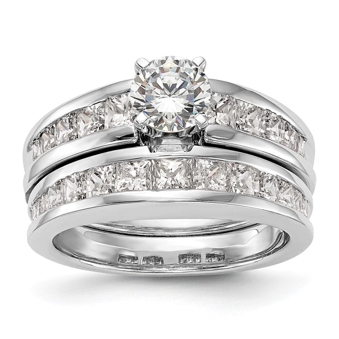 Exclusive 14K White Gold 1 Carat Channel-Set Diamond Semi-Mount Ring-7