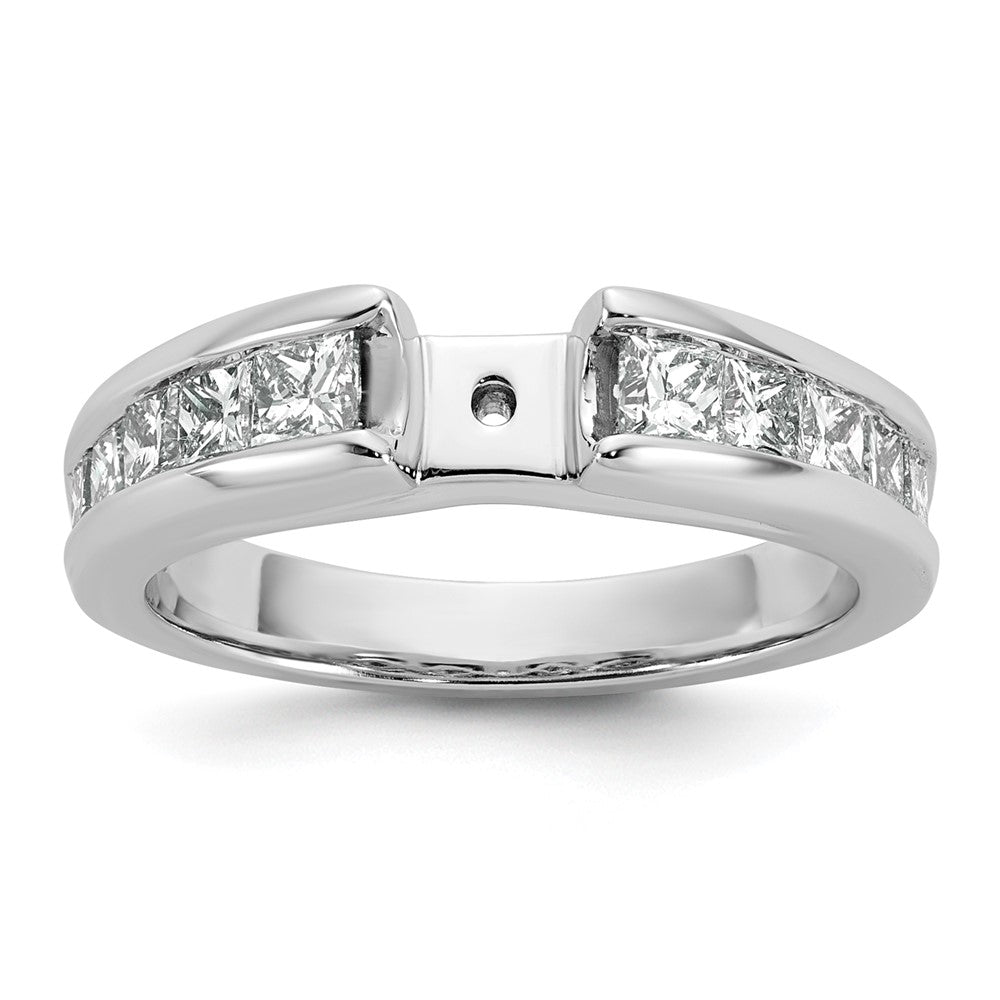 Exclusive 14K White Gold 1 Carat Channel-Set Diamond Semi-Mount Ring