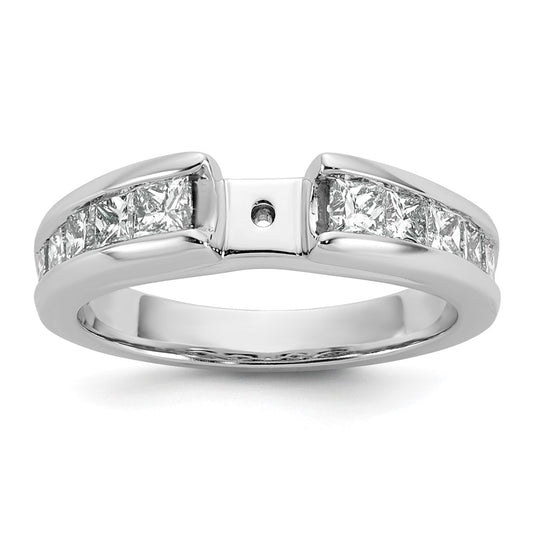 Exclusive 14K White Gold 1 Carat Channel-Set Diamond Semi-Mount Ring