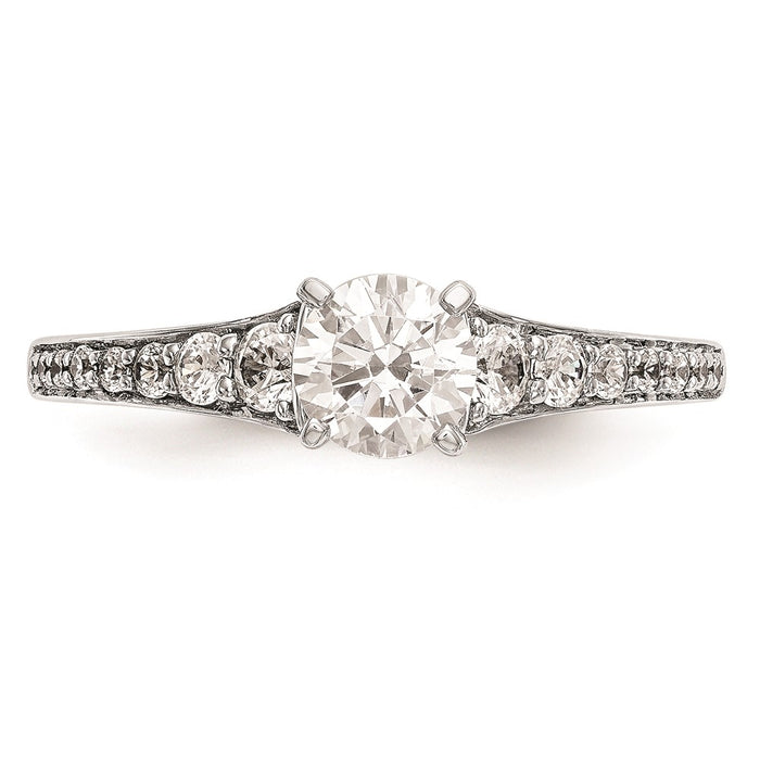 Buy Stylish 14K White Gold Peg-Set Engagement Ring Setting - Exclusive Value!-4