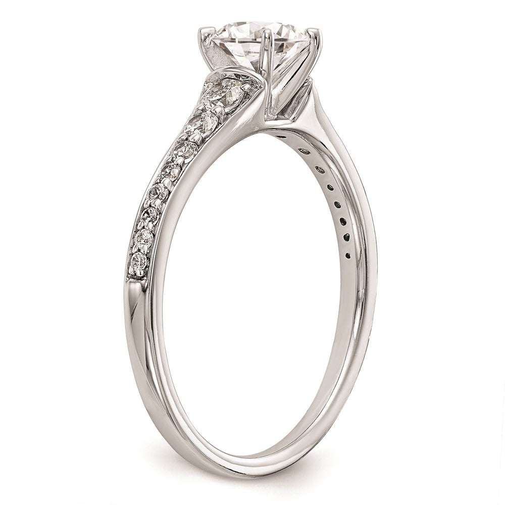 Buy Stylish 14K White Gold Peg-Set Engagement Ring Setting - Exclusive Value!