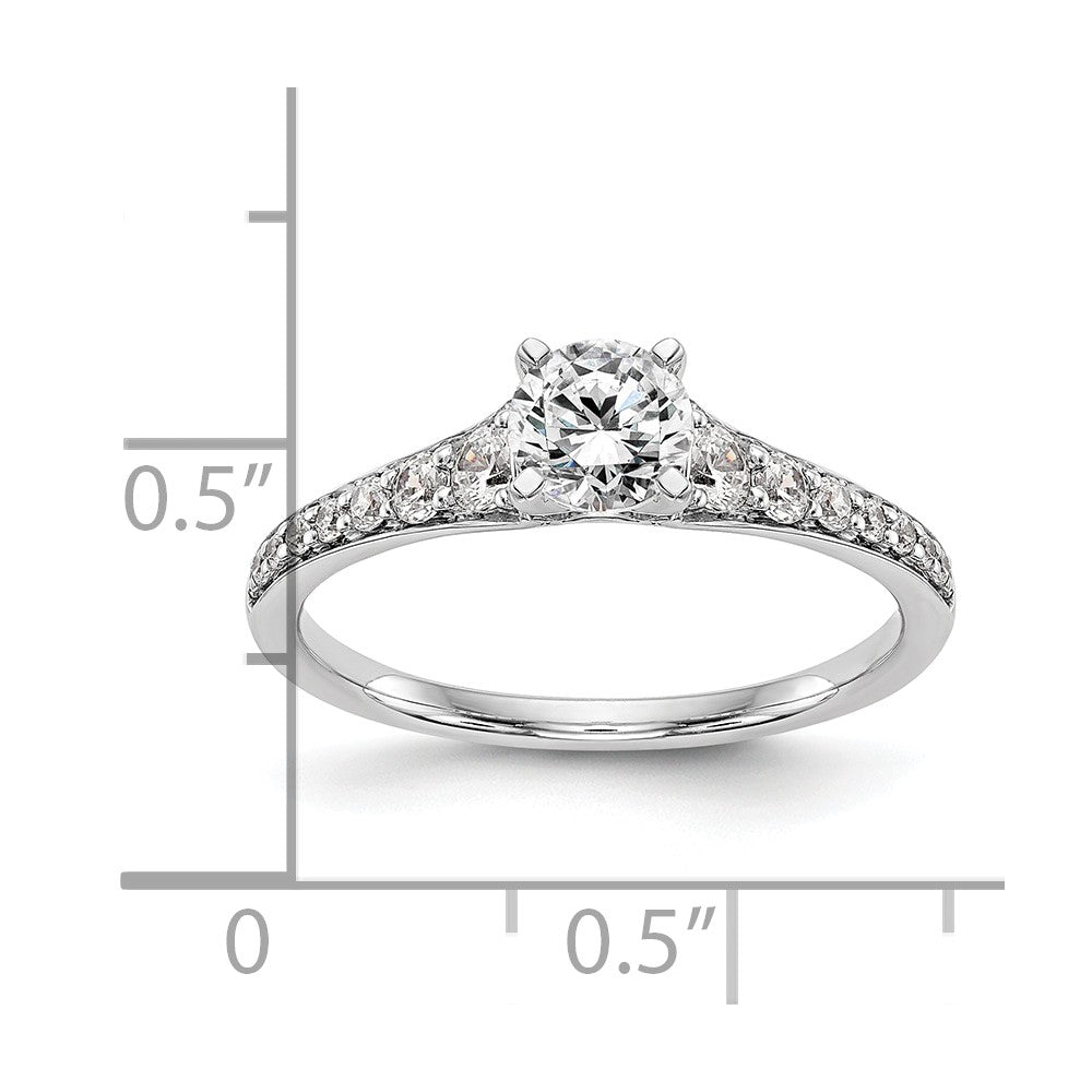 Buy Stylish 14K White Gold Peg-Set Engagement Ring Setting - Exclusive Value!