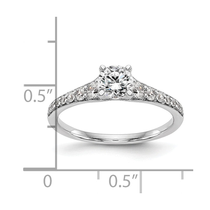 Buy Stylish 14K White Gold Peg-Set Engagement Ring Setting - Exclusive Value!-8