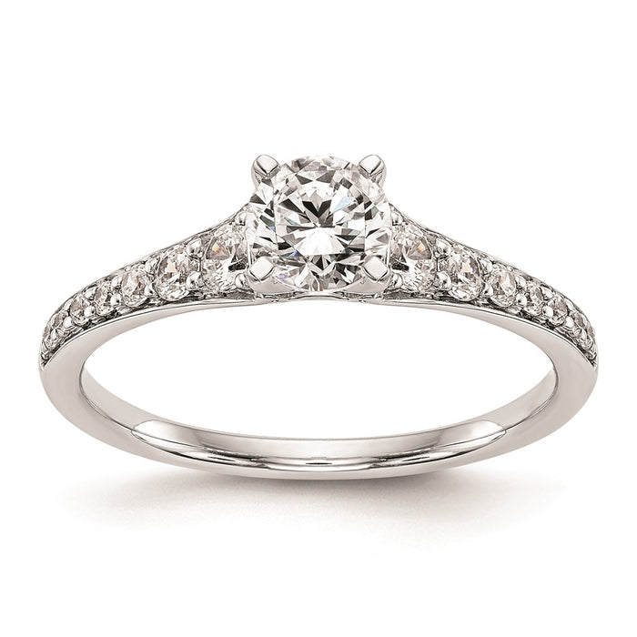 Buy Stylish 14K White Gold Peg-Set Engagement Ring Setting - Exclusive Value!-1