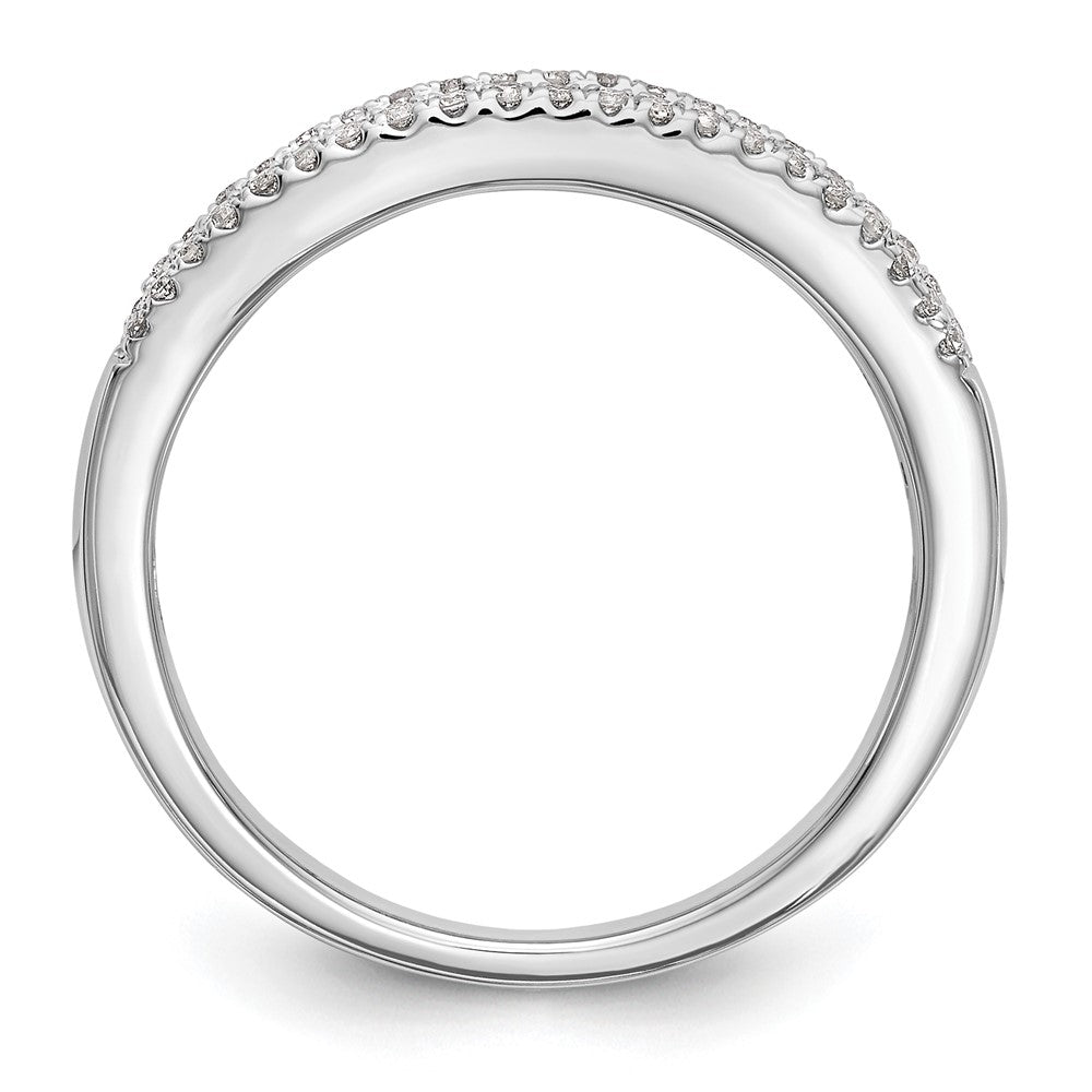 Exclusive 14K White Gold Wedding Band with 3/8 Carat Diamonds - Stylish Value