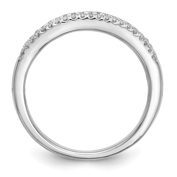 14K White Gold Wedding Band with 3/8 Carat Diamonds - Style GR1-1022697