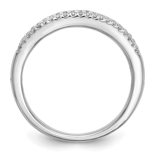 Exclusive 14K White Gold Wedding Band with 3/8 Carat Diamonds - Stylish Value