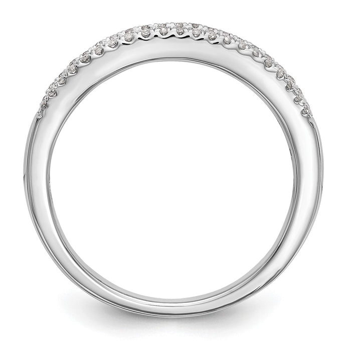 Exclusive 14K White Gold Wedding Band with 3/8 Carat Diamonds - Stylish Value-2