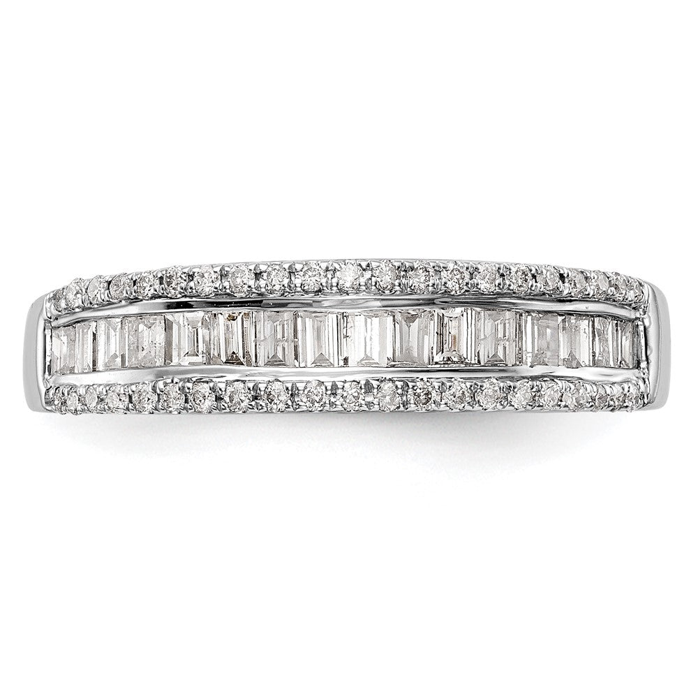 Exclusive 14K White Gold Wedding Band with 3/8 Carat Diamonds - Stylish Value