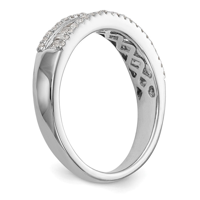 Exclusive 14K White Gold Wedding Band with 3/8 Carat Diamonds - Stylish Value-6