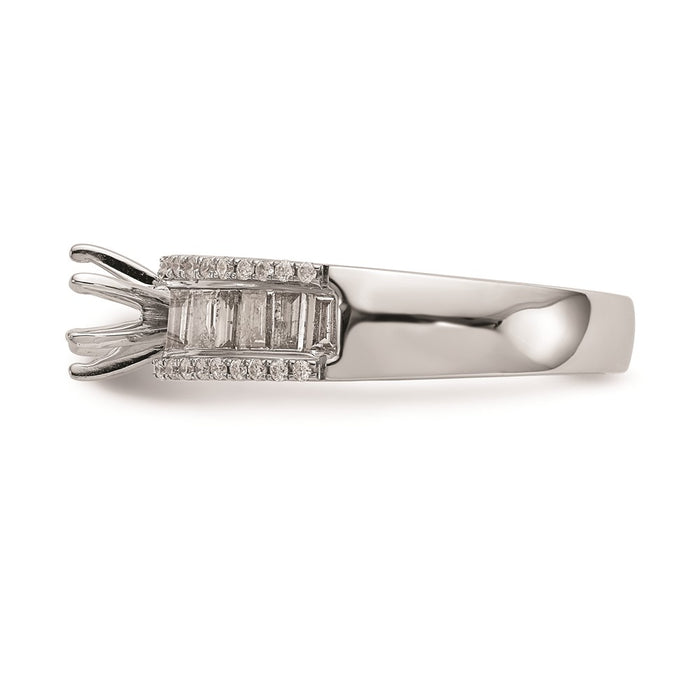 Buy Stylish 14K White Gold Peg-Set Engagement Ring Setting - Exclusive Value!-3