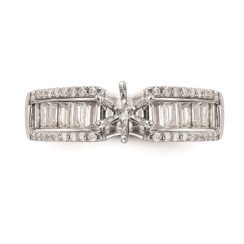Buy Stylish 14K White Gold Peg-Set Engagement Ring Setting - Exclusive Value!