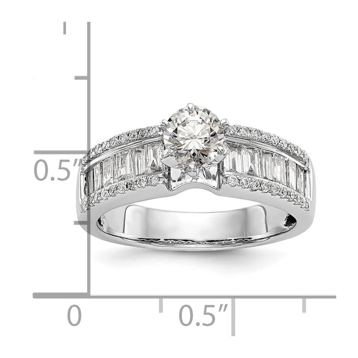 Buy Stylish 14K White Gold Peg-Set Engagement Ring Setting - Exclusive Value!-7