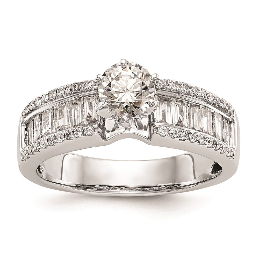 Buy Stylish 14K White Gold Peg-Set Engagement Ring Setting - Exclusive Value!