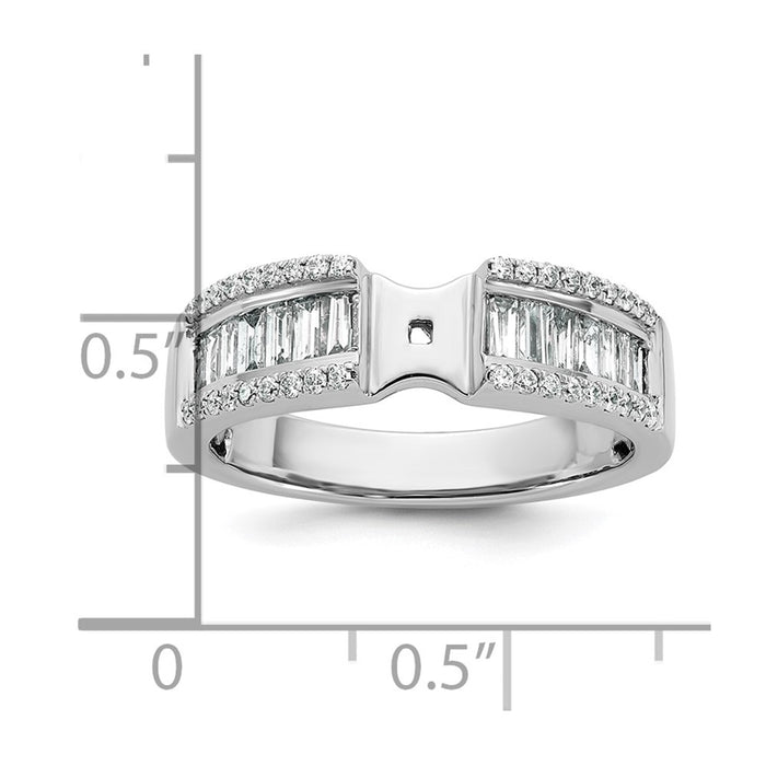 Buy Exclusive 14K White Gold Semi-Mount Ring with 3/4 Carat Diamonds-7