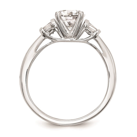 High-Quality 14K White Gold Peg-Set Engagement Ring Setting - Stylish Value