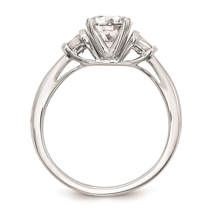 High-Quality 14K White Gold Peg-Set Engagement Ring Setting - Stylish Value-2