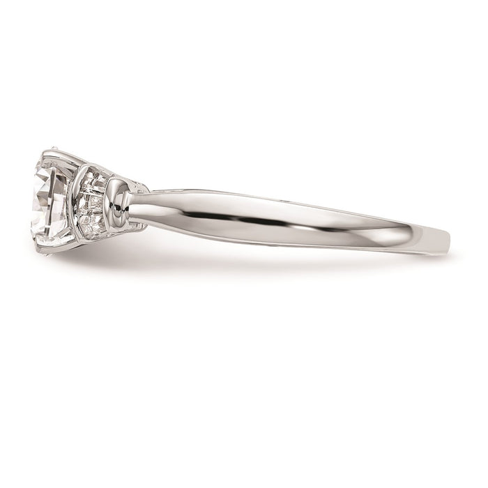 High-Quality 14K White Gold Peg-Set Engagement Ring Setting - Stylish Value-3