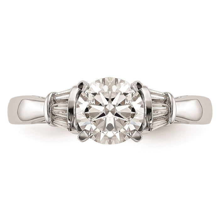 High-Quality 14K White Gold Peg-Set Engagement Ring Setting - Stylish Value-4