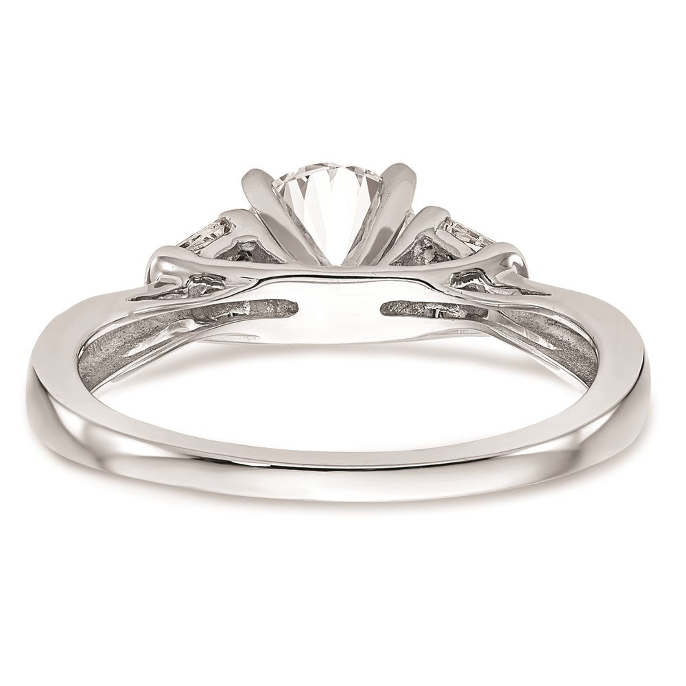 High-Quality 14K White Gold Peg-Set Engagement Ring Setting - Stylish Value