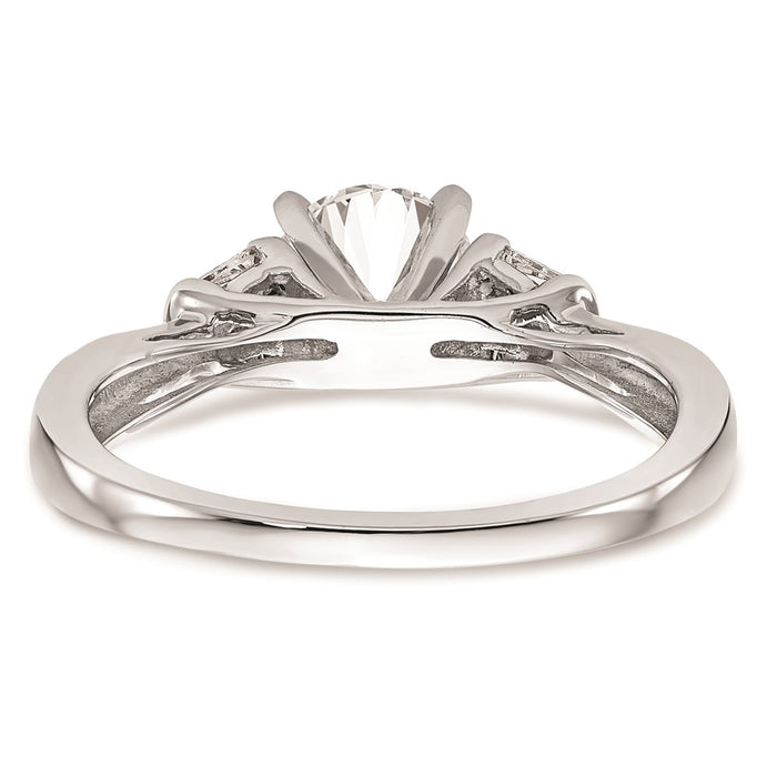 High-Quality 14K White Gold Peg-Set Engagement Ring Setting - Stylish Value-5