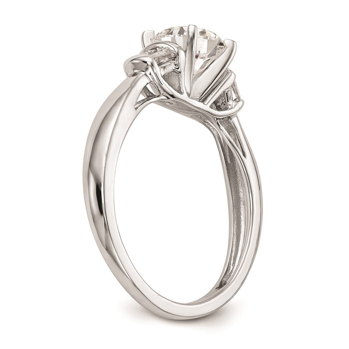 High-Quality 14K White Gold Peg-Set Engagement Ring Setting - Stylish Value-6