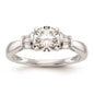 High-Quality 14K White Gold Peg-Set Engagement Ring Setting - Stylish Value-1