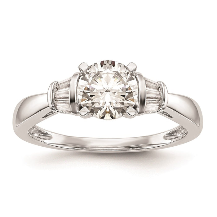 High-Quality 14K White Gold Peg-Set Engagement Ring Setting - Stylish Value-1