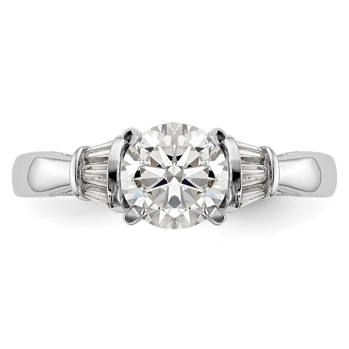 Buy 14K White Gold Semi-Mount Engagement Ring with 1/5 Carat Diamonds - Stylish!-4