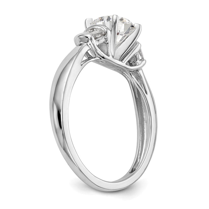 Buy 14K White Gold Semi-Mount Engagement Ring with 1/5 Carat Diamonds - Stylish!-6