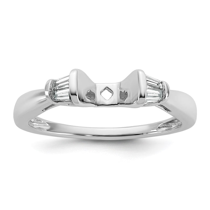 Buy 14K White Gold Semi-Mount Engagement Ring with 1/5 Carat Diamonds - Stylish!-1