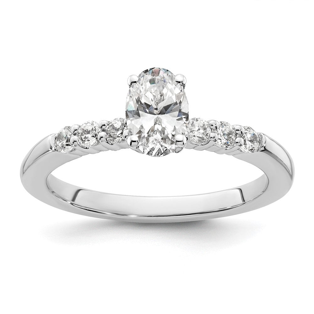 High-Quality 14K White Gold 1/4 Carat Diamond Semi-Mount Engagement Ring