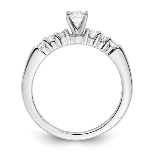 High-Quality 14K White Gold 1/4 Carat Diamond Semi-Mount Engagement Ring