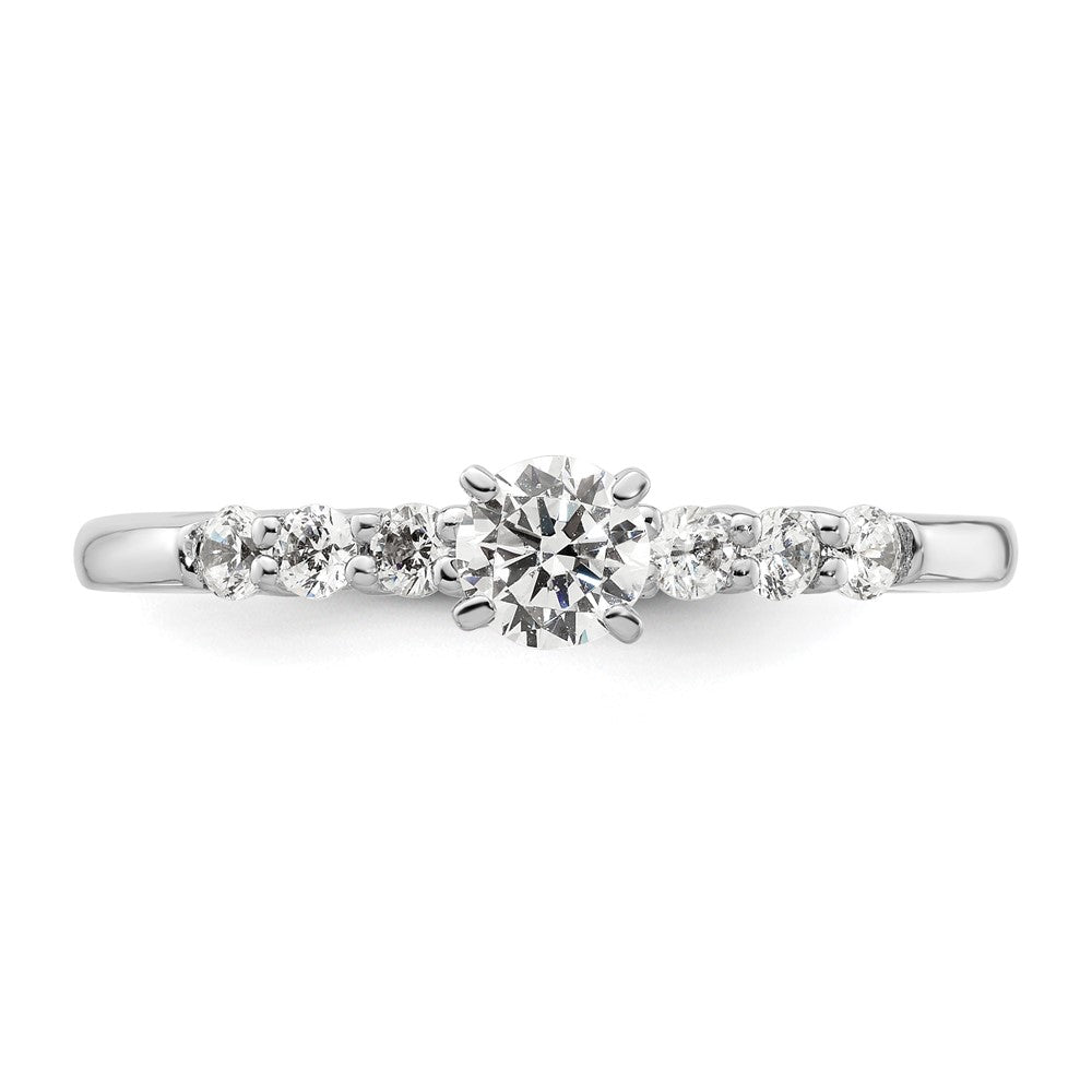High-Quality 14K White Gold 1/4 Carat Diamond Semi-Mount Engagement Ring