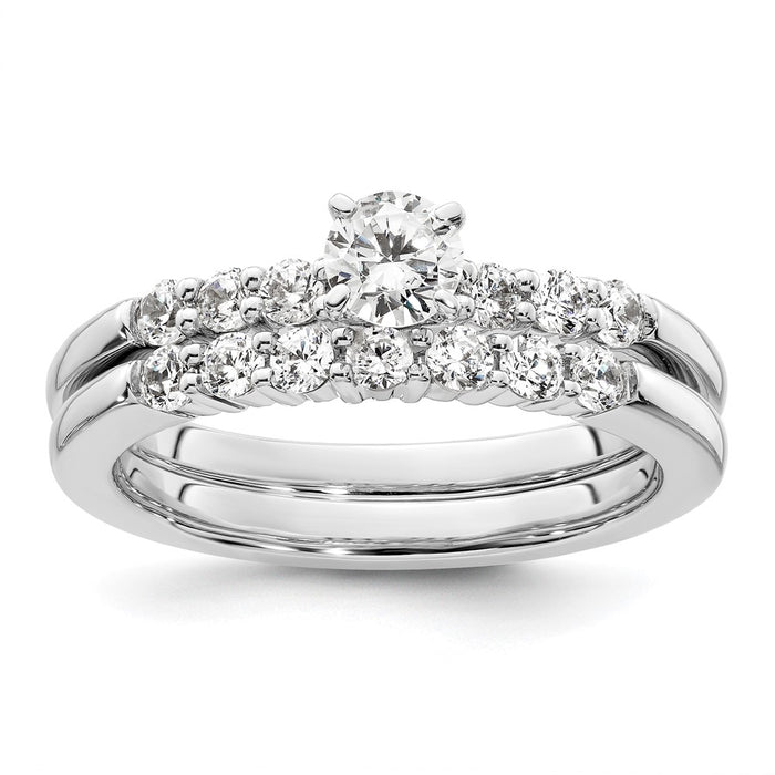 High-Quality 14K White Gold 1/4 Carat Diamond Semi-Mount Engagement Ring-7