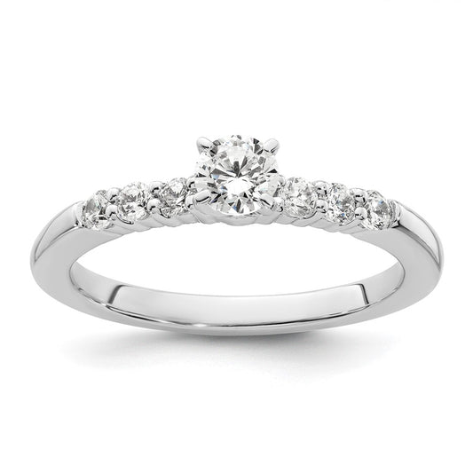 High-Quality 14K White Gold 1/4 Carat Diamond Semi-Mount Engagement Ring