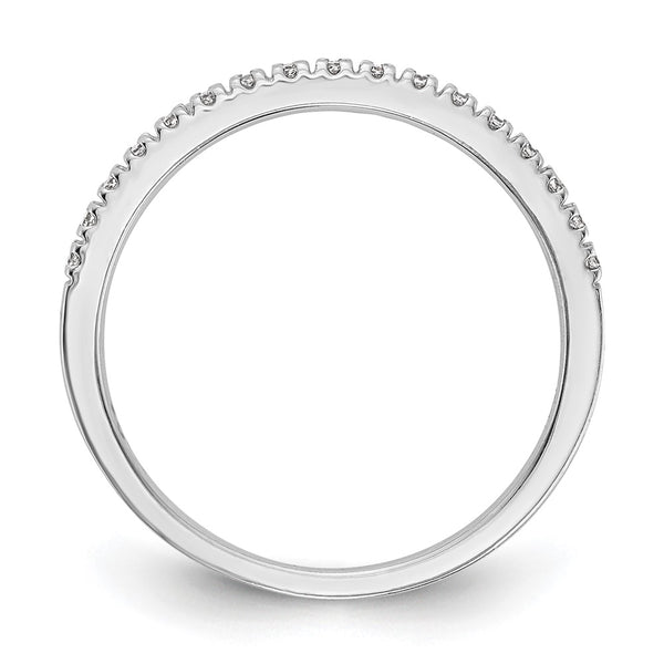 10K White Gold Diamond Wedding Band, 1/10 Carat