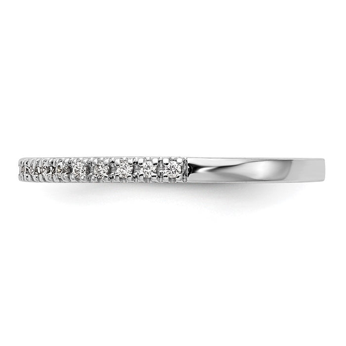 Buy Exclusive 10K White Gold Diamond Wedding Band, 1/10 Carat - Stylish Value!-3