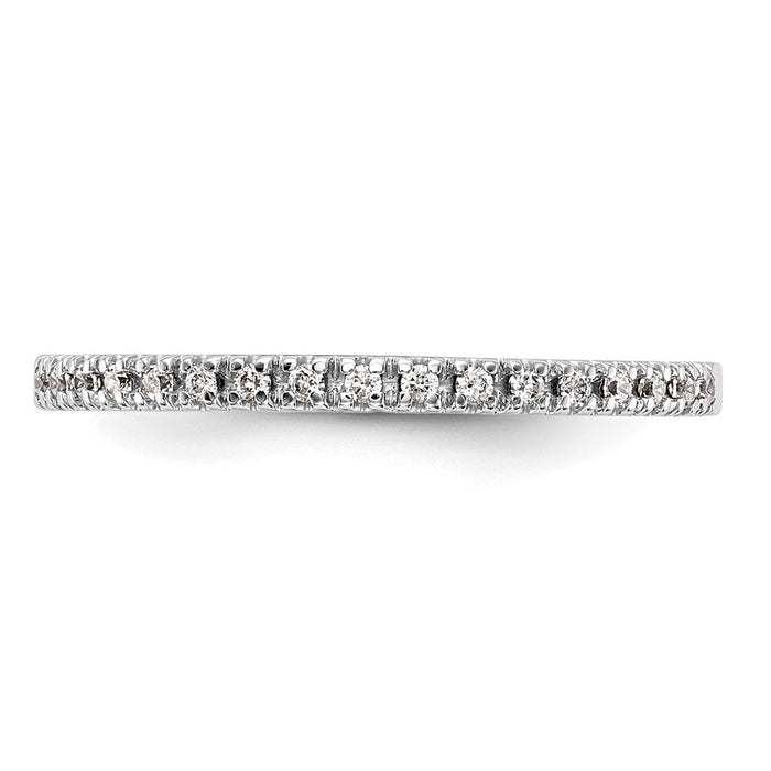 Buy Exclusive 10K White Gold Diamond Wedding Band, 1/10 Carat - Stylish Value!-4